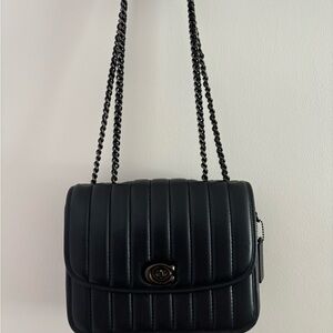 COACH Black Quilted Chain Shoulder Bag
